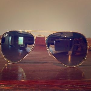 Ray-ban Gold Aviator Sunglasses